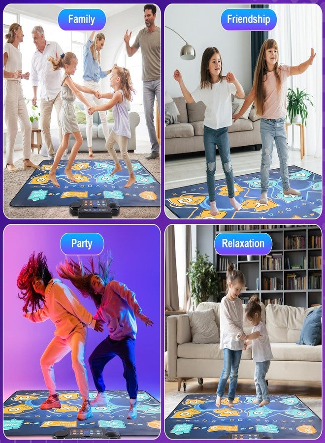 Zitranse 2Player Dance Mat for kids, Electronic Double Dance Mixer Rhythm Step Play Mat,Dance pad Game Toys Music for Girls Boys,Christmas/Festival/Birthday Gifts for Kids,Age 3 4 5 6 7 8 9 10 11 12+ Year Old - Image 4